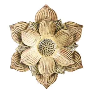 13” Tuscan Metal Flower Wall Art Decor