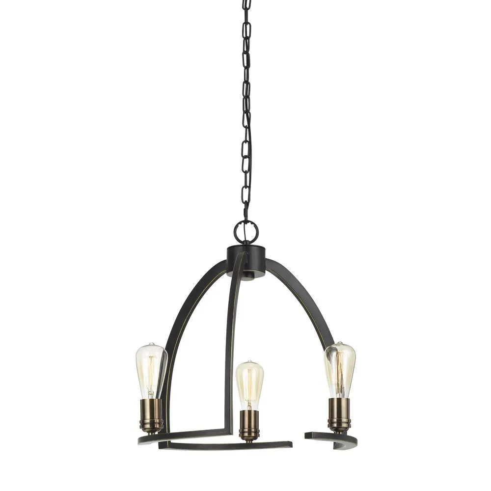 18.5" Height Metal Chandelier In Dark Bronze Finish By Cal Lighting