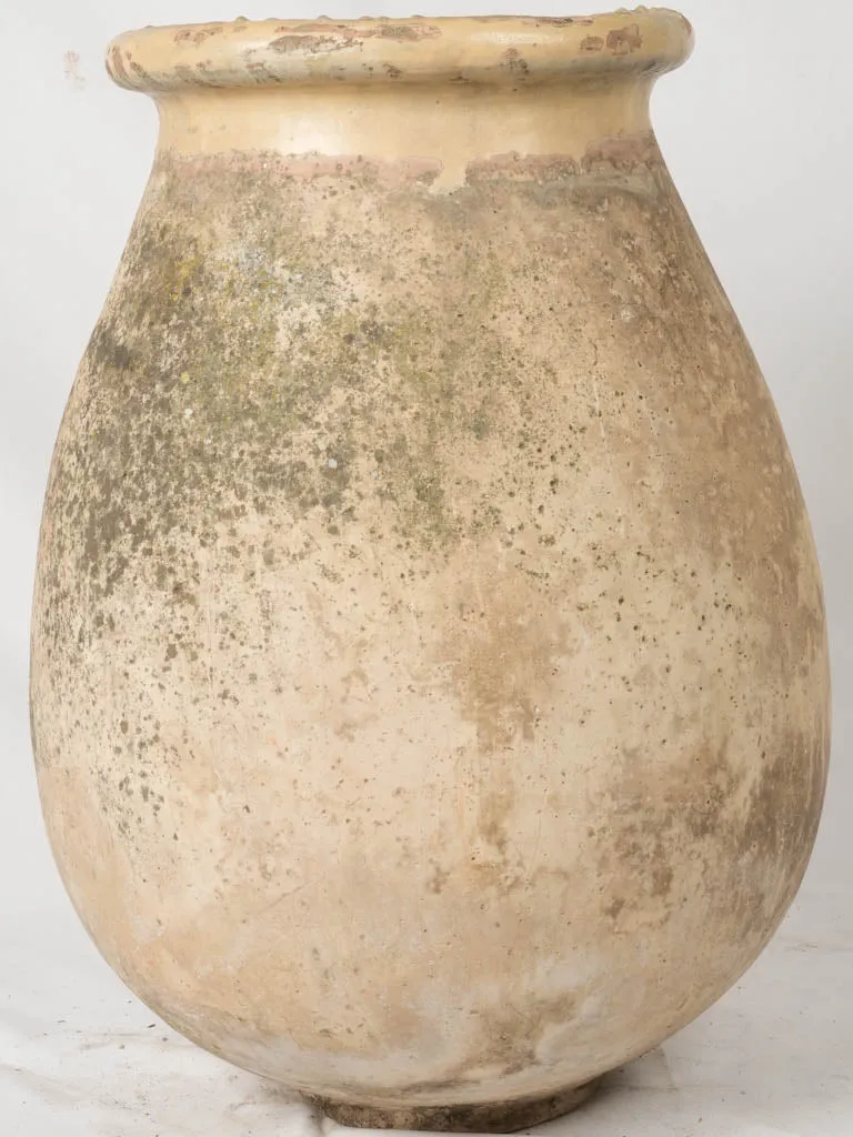 19th Century Traditional Biot Olive Jar w/ Soft Cream Glaze - 31"