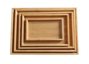 5pc Bamboo Serving Trays