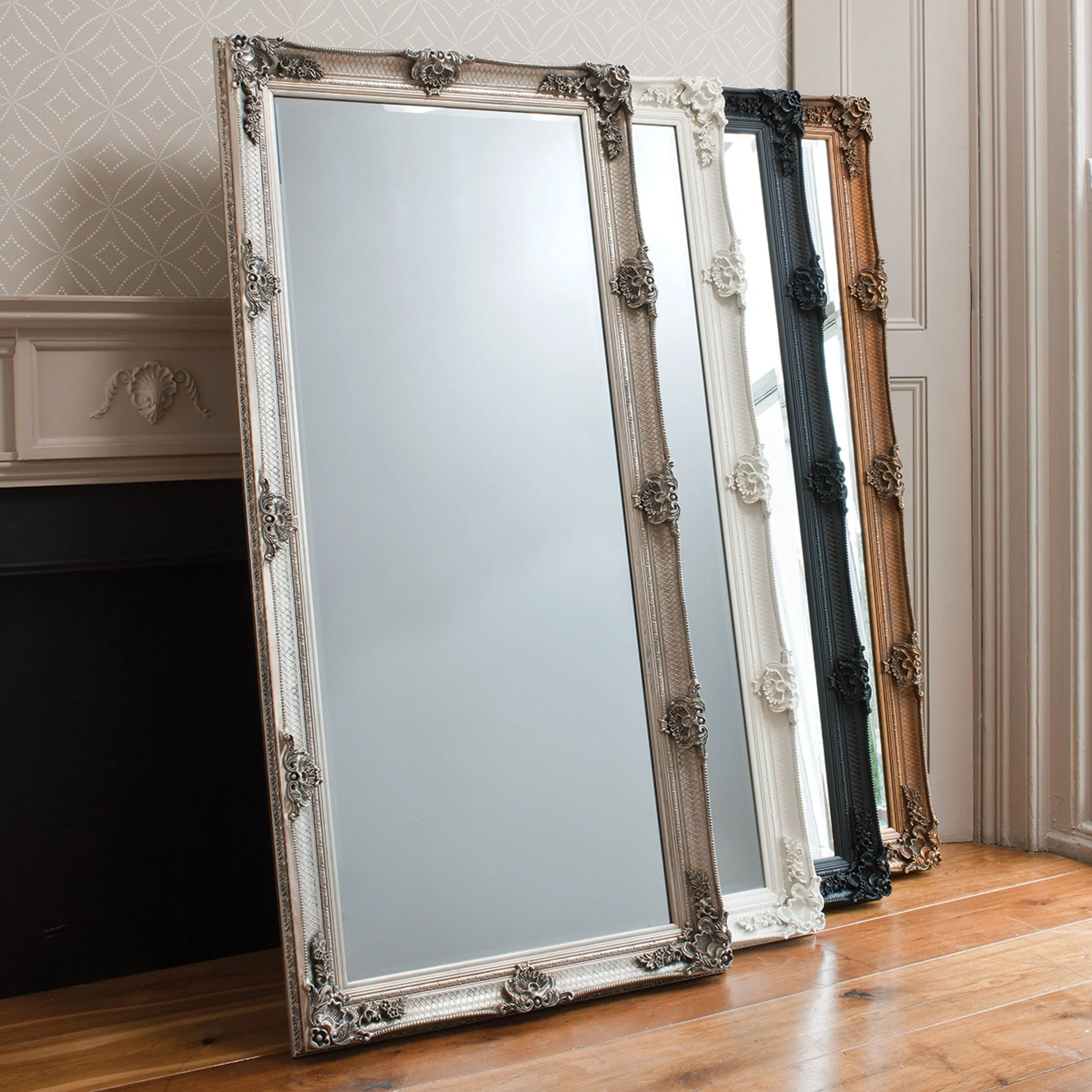 Abbots Leaner Mirror Black 65''x31''