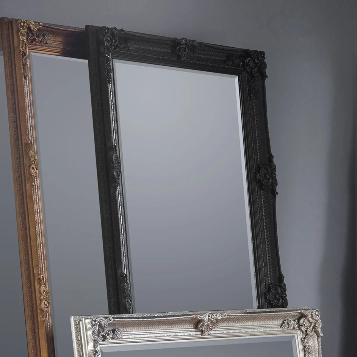 Abbots Leaner Mirror Black 65''x31''