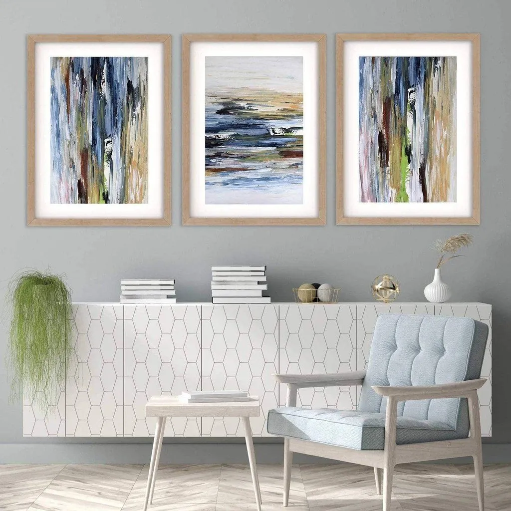 Abstract Coastal Views - Print Set Of 3