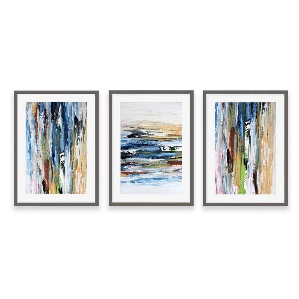 Abstract Coastal Views - Print Set Of 3