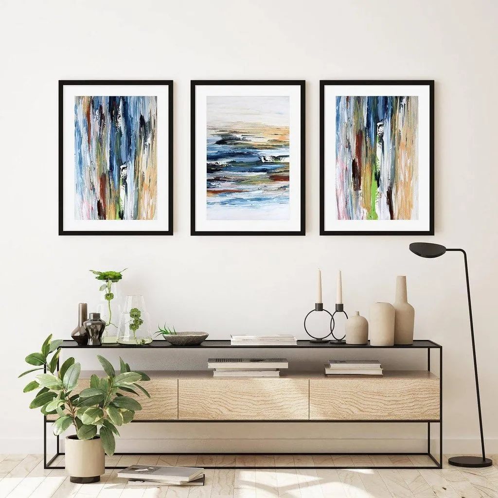 Abstract Coastal Views - Print Set Of 3