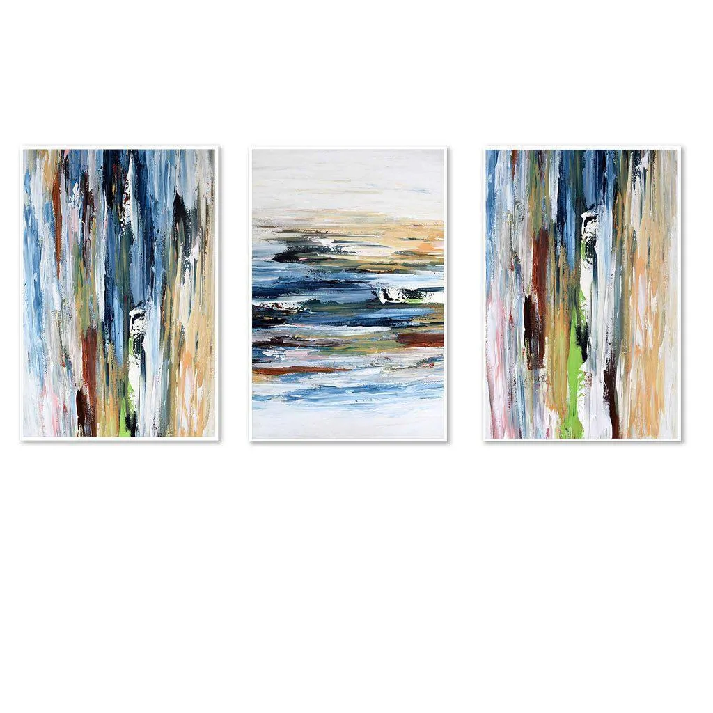 Abstract Coastal Views - Print Set Of 3