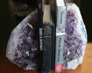 Amethyst Geode Bookends 4.88kg || Large Amethyst Points || Amethyst Geode Pair || Dorm Decor || Crystal Bookends || College Gifts || Boho ||