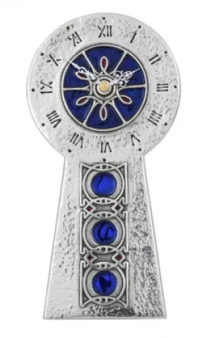 Arts & Crafts Archbald Knox Inspired Design Blue Clock