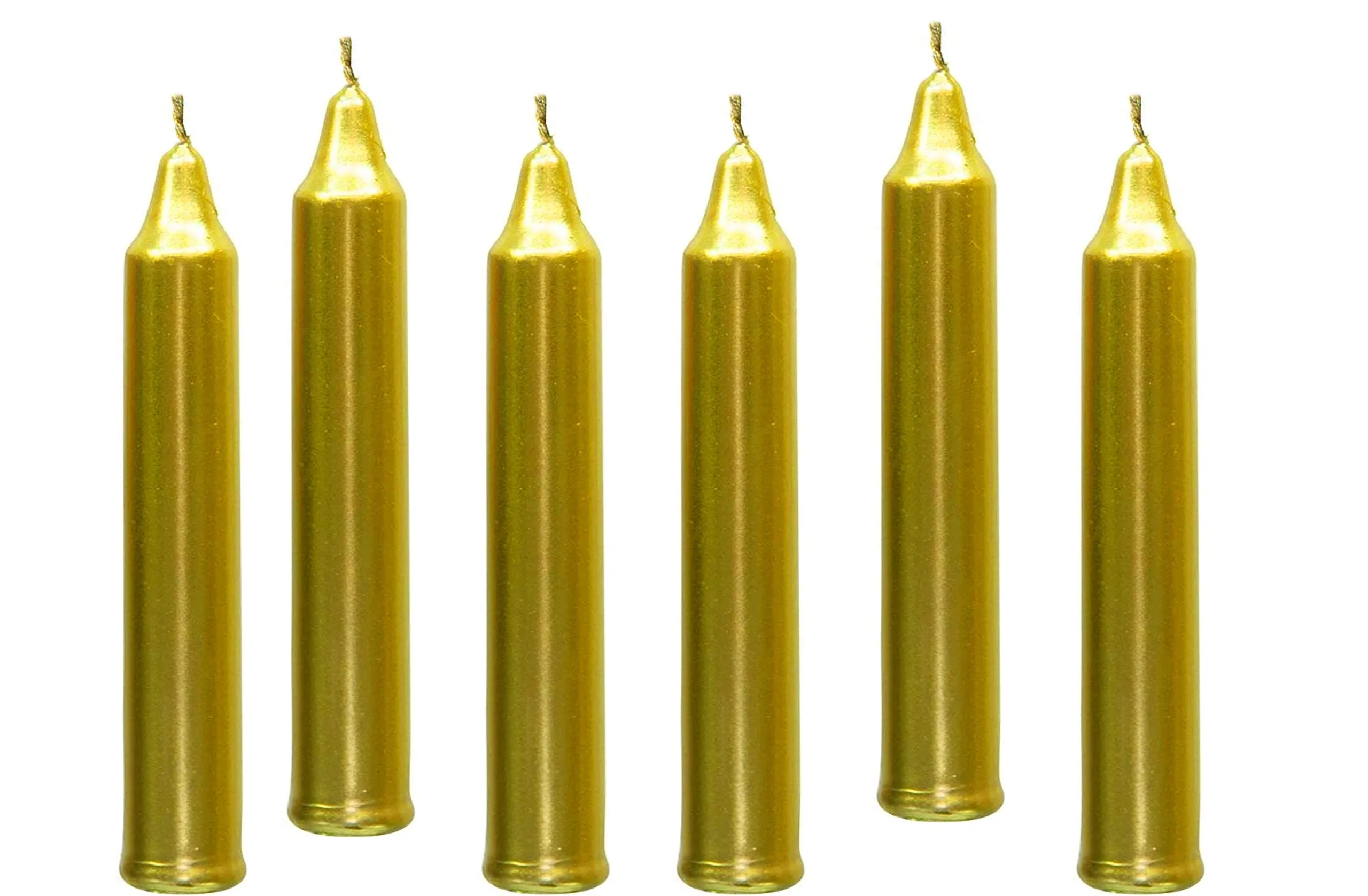 atorakushon® Pack of 18 Smokeless Scented Golden Pastel Stick Candles for Diwali X-mas Decoration Home Decoration Party Gift Dinner Table Valentine Day