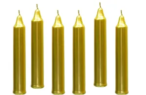 atorakushon® Pack of 18 Smokeless Scented Golden Pastel Stick Candles for Diwali X-mas Decoration Home Decoration Party Gift Dinner Table Valentine Day