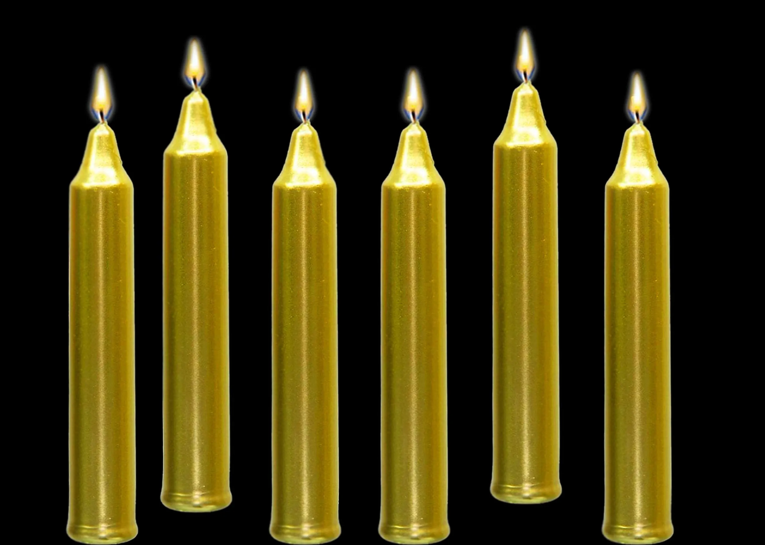 atorakushon® Pack of 18 Smokeless Scented Golden Pastel Stick Candles for Diwali X-mas Decoration Home Decoration Party Gift Dinner Table Valentine Day