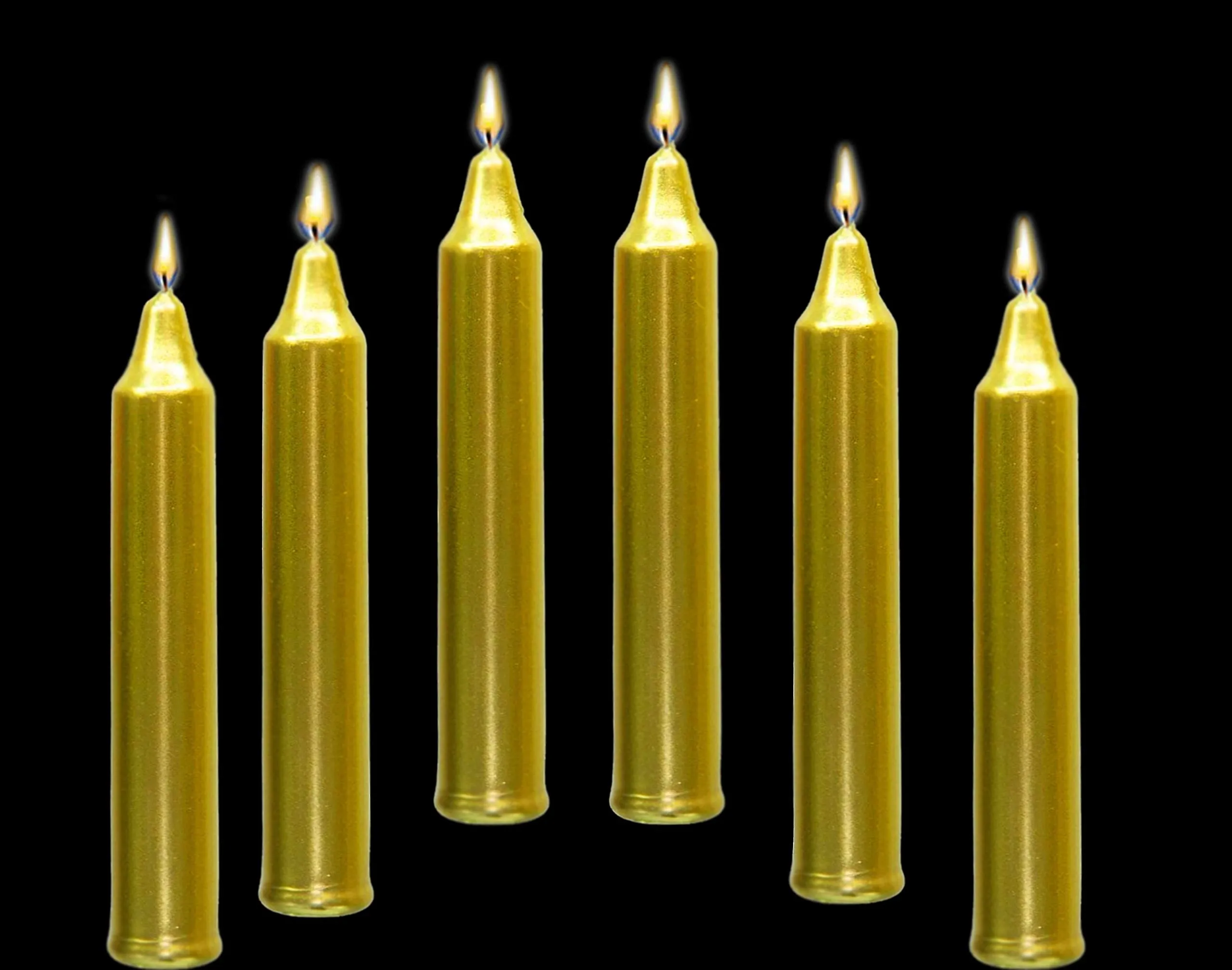 atorakushon® Pack of 18 Smokeless Scented Golden Pastel Stick Candles for Diwali X-mas Decoration Home Decoration Party Gift Dinner Table Valentine Day