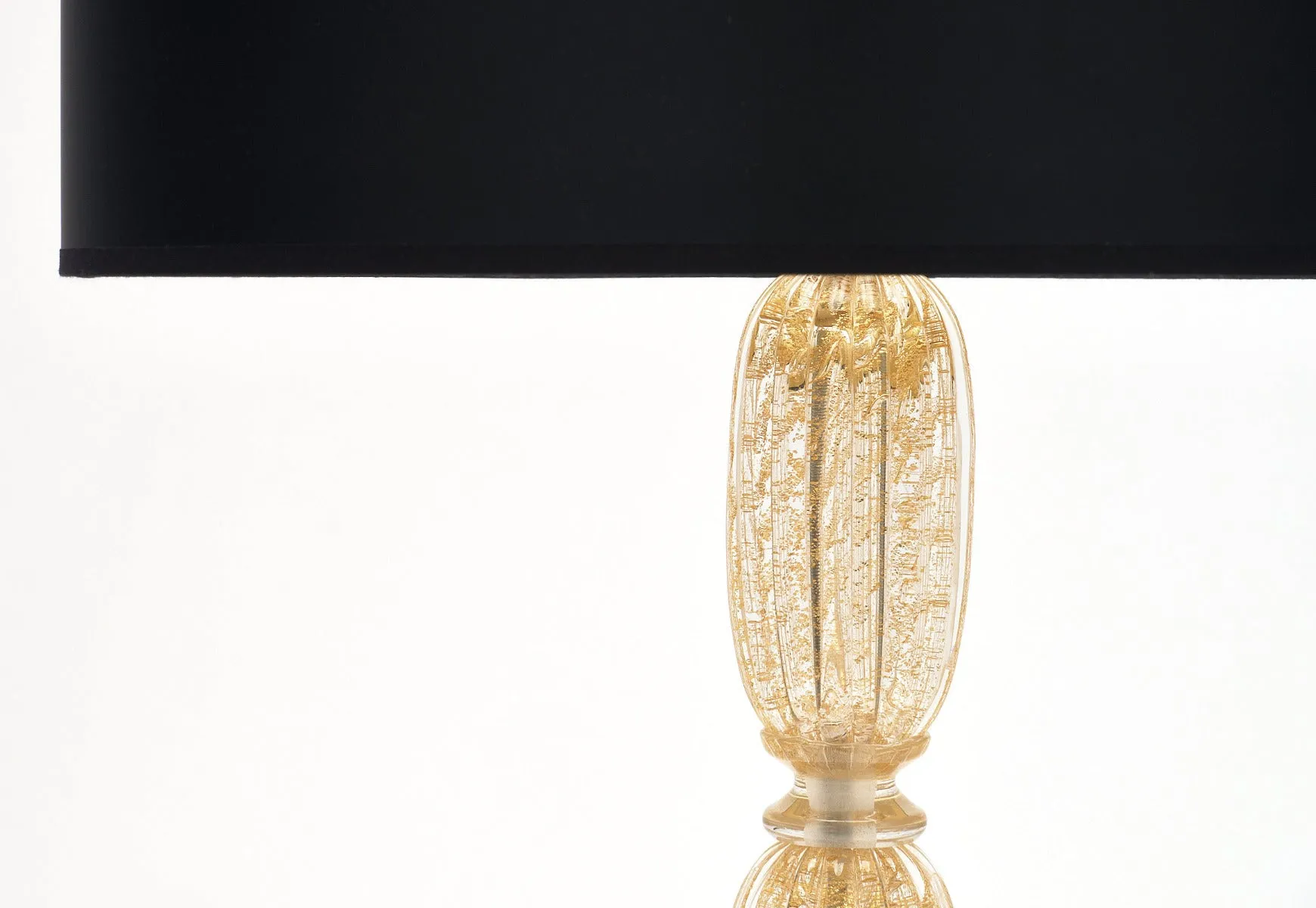 Avventurina Gold Murano Glass “Doge” Lamps