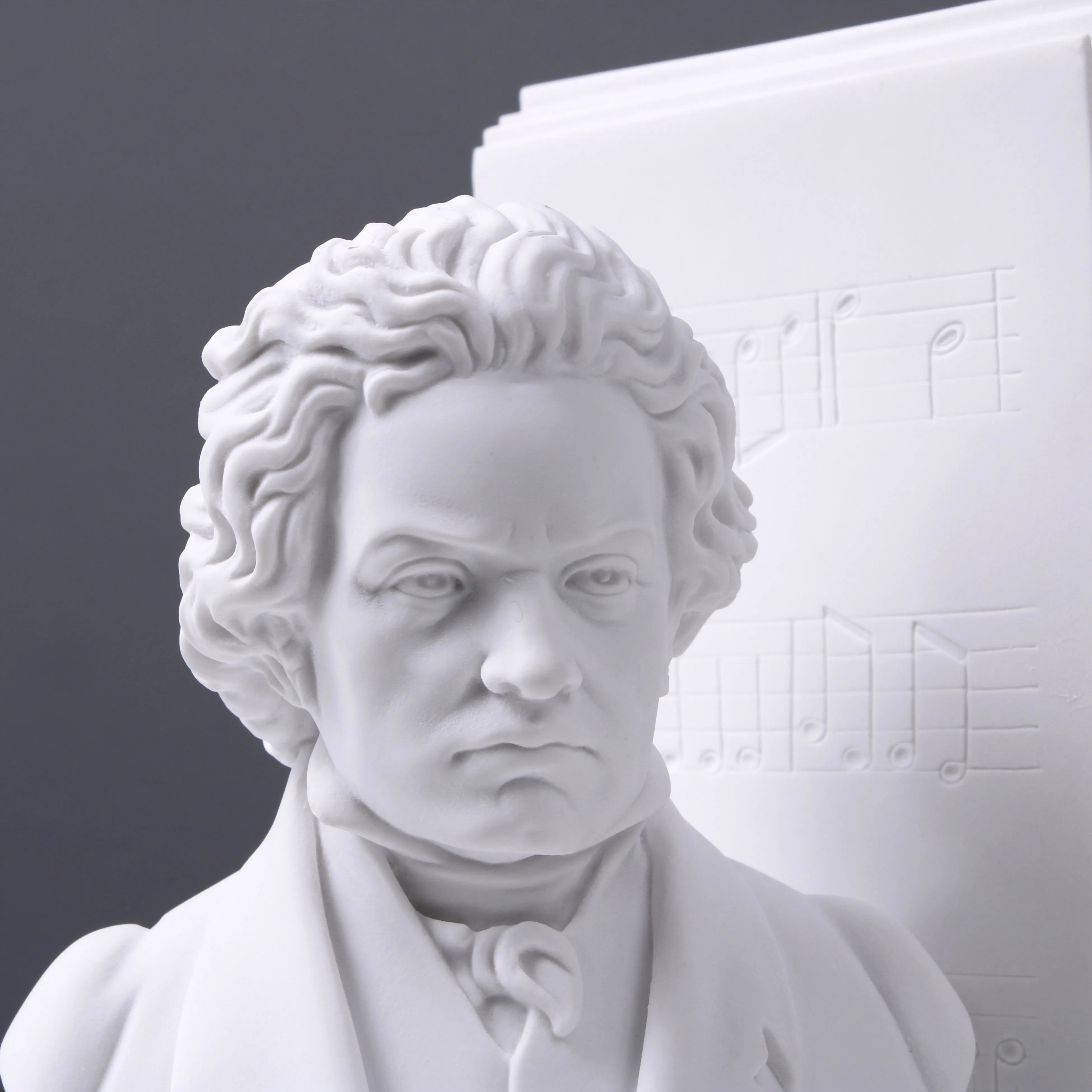 Beethoven and Mozart Bust Bookend in Pair