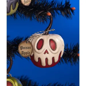 Bethany Lowe Red Apple With Poison Ornament Mini