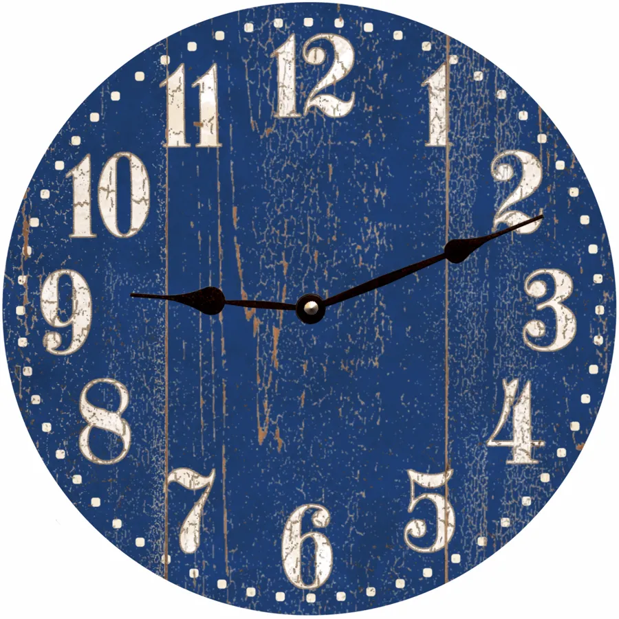 Blue Wall Clock-Rustic Clock