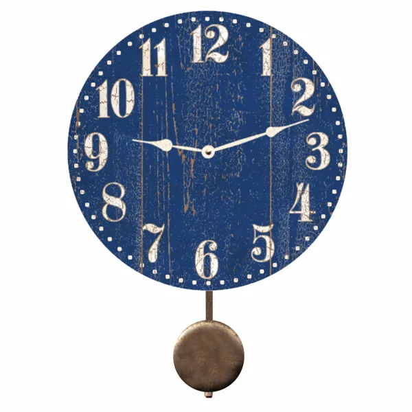 Blue Wall Clock-Rustic Clock