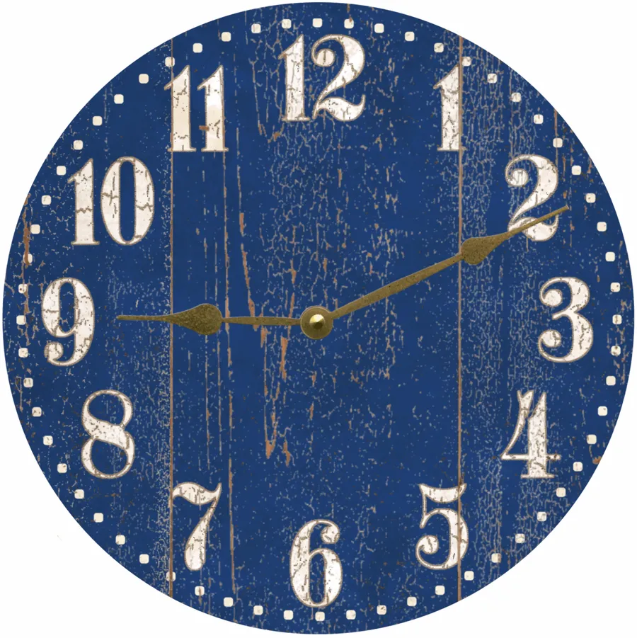 Blue Wall Clock-Rustic Clock