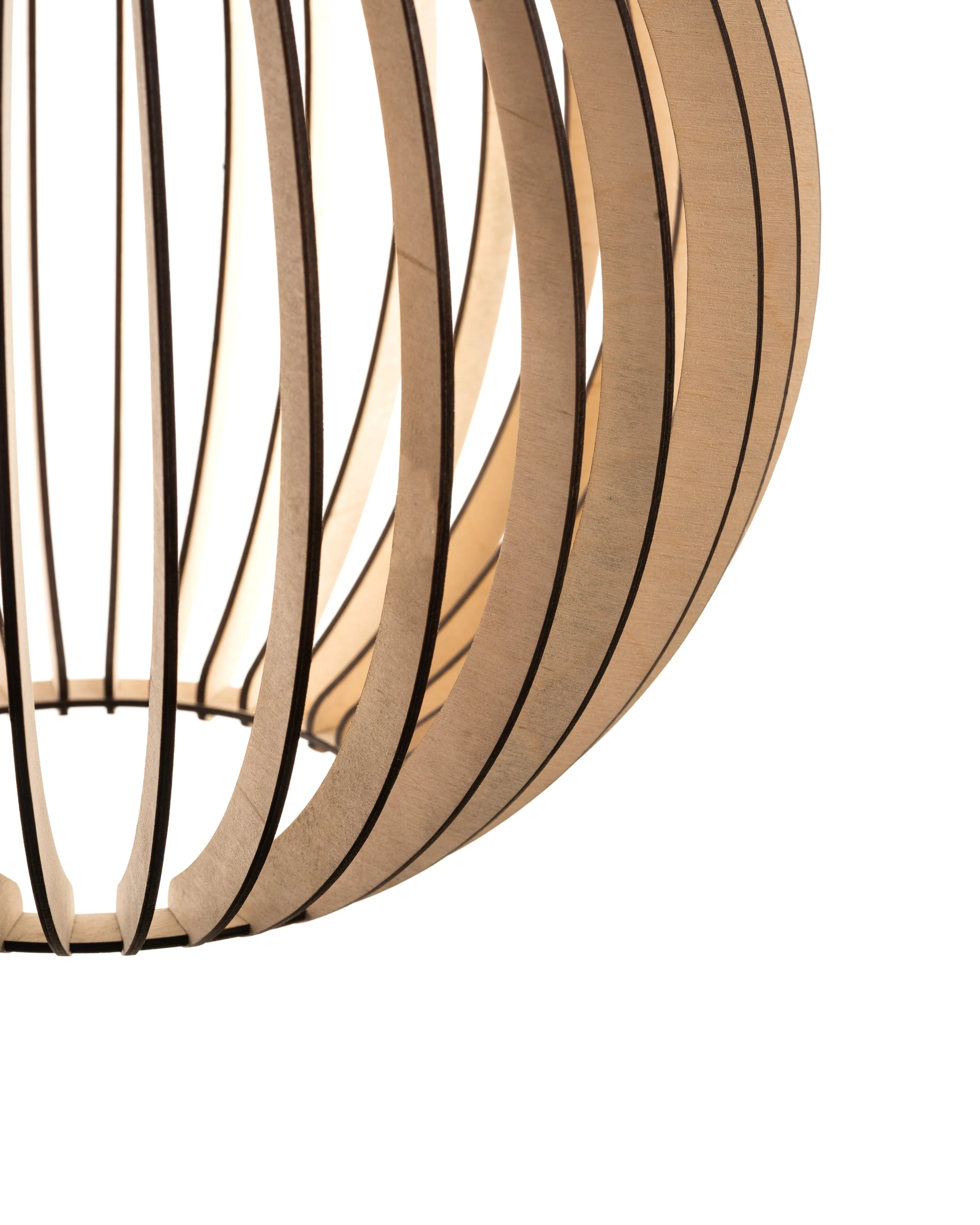 Bongo  Ceiling Birch Wood Lamp