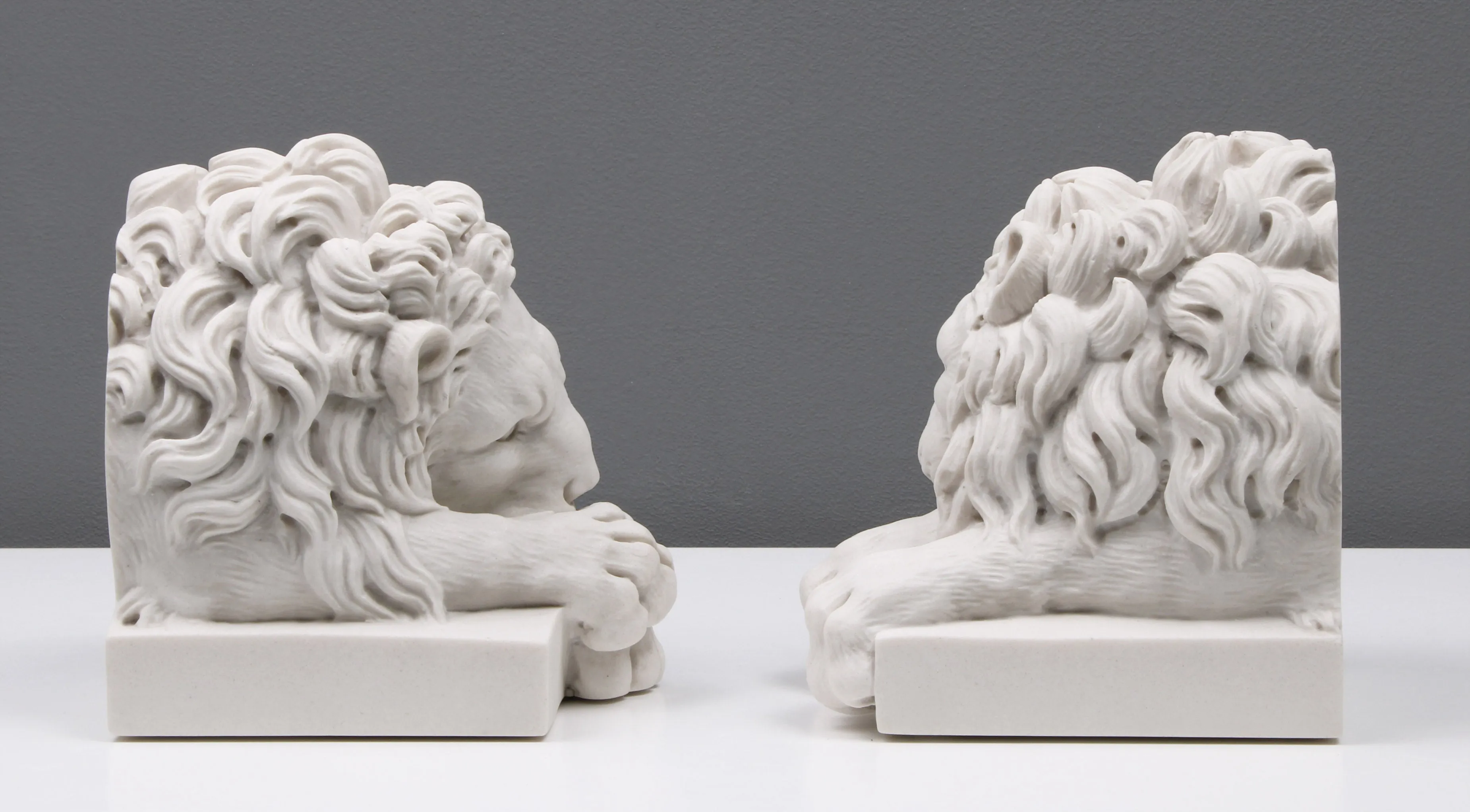 Canova Lion Bookends in Pair