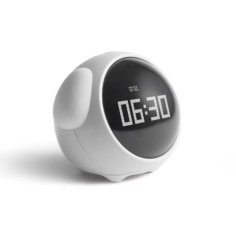 Cartoon Expression Children's Little Alarm Clock Smart Student Bedside LED Light Charging Multifunctional Electronic Digital Clock