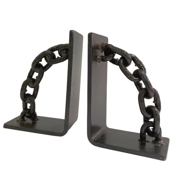 Chain Link Bookends (Set of 2) (Final Sale)