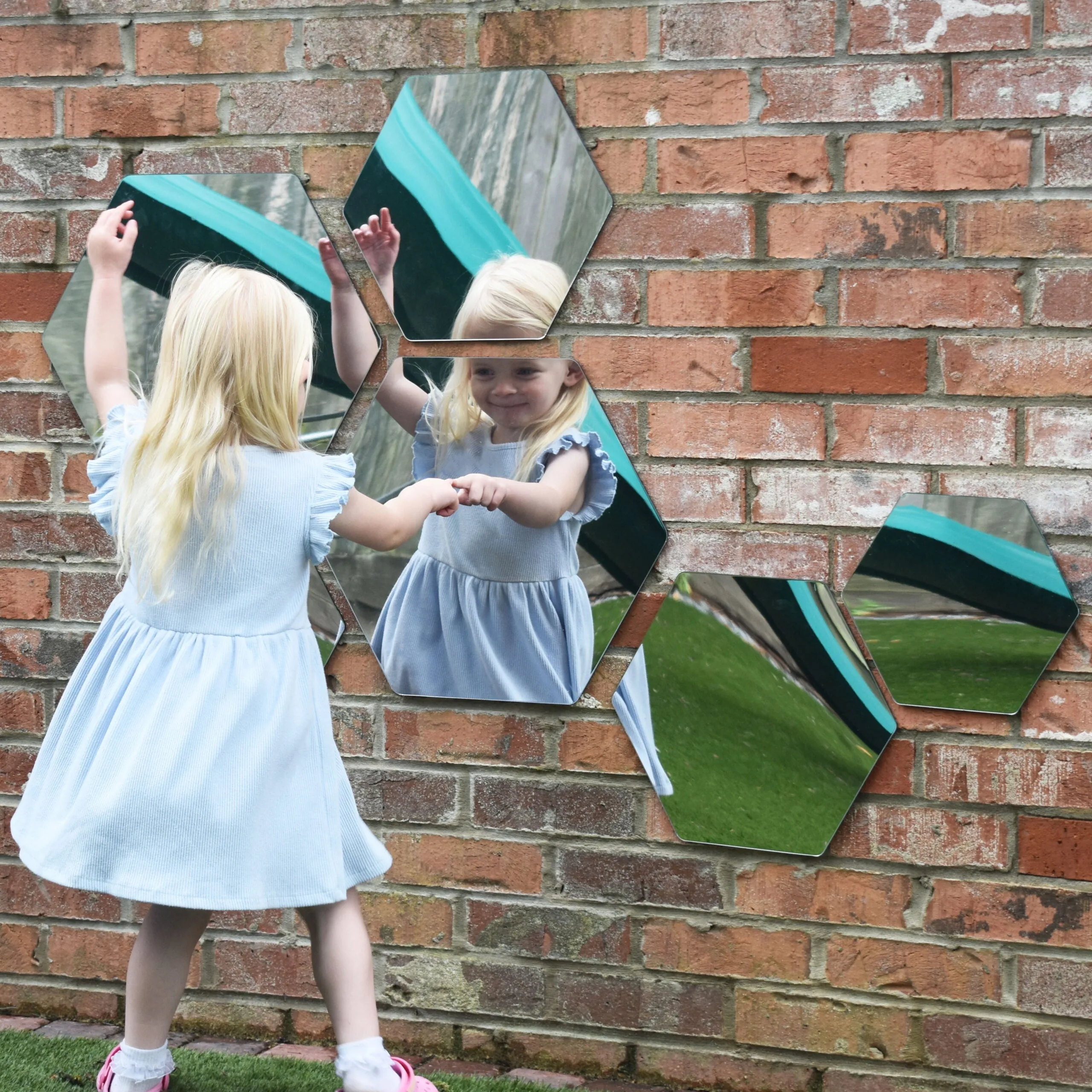 Children's Plastic Safety Mirrors - Hexagon Set 6