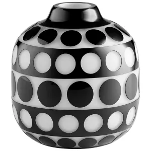 Cyan Design 11087 Petroglyph Vase - Black And White - Small