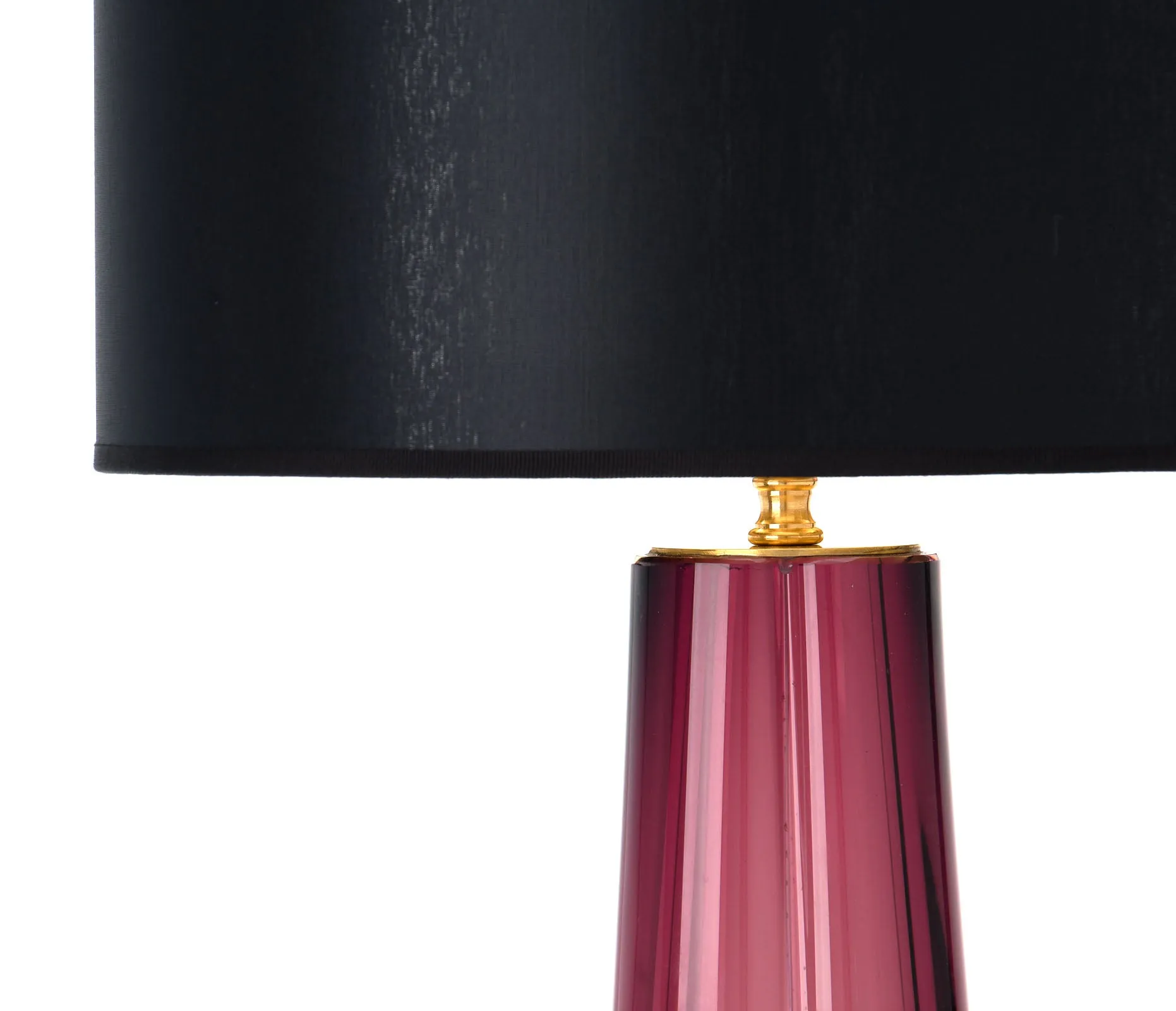 Dark Amethyst Murano Glass Lamps