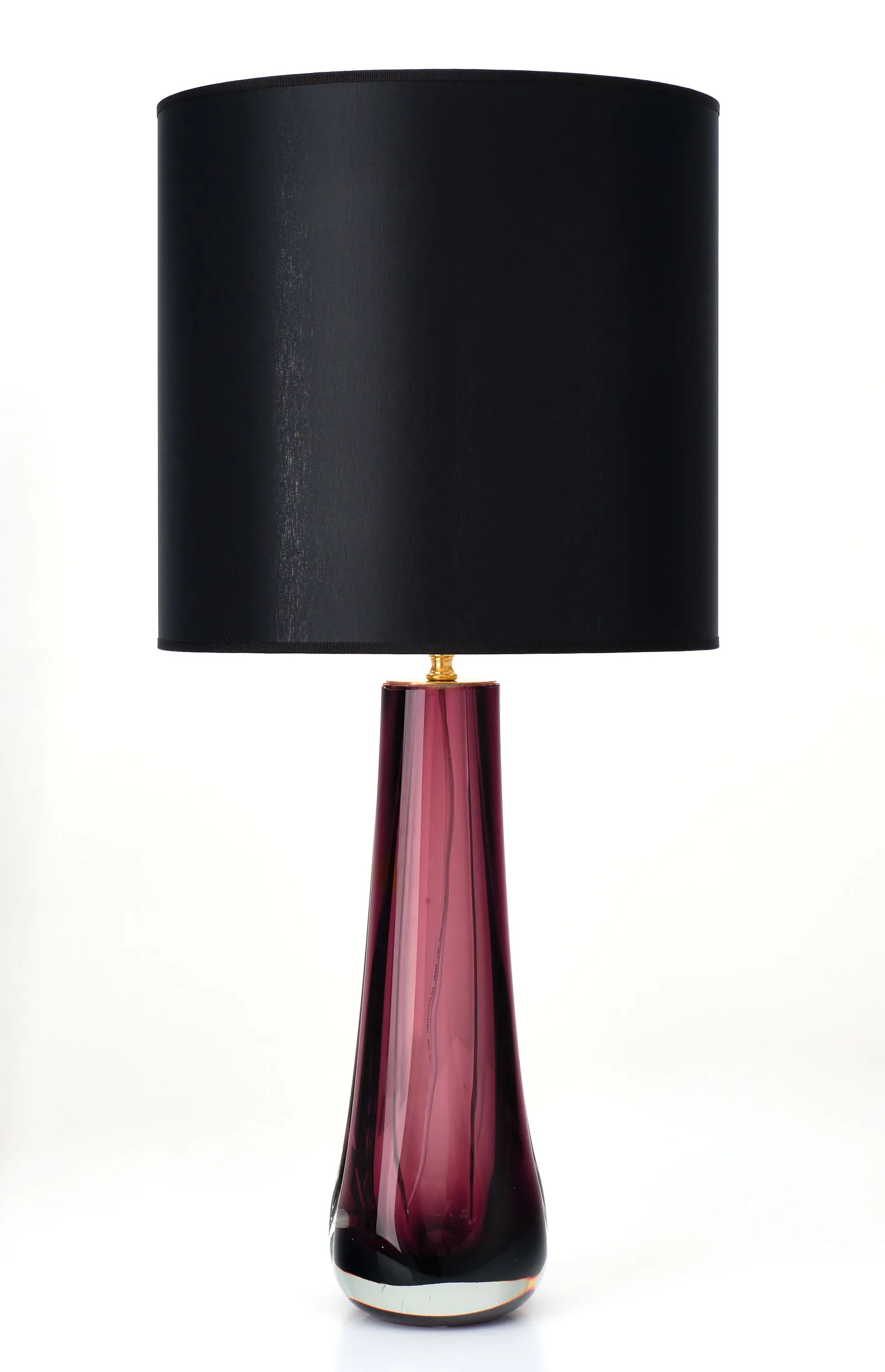 Dark Amethyst Murano Glass Lamps