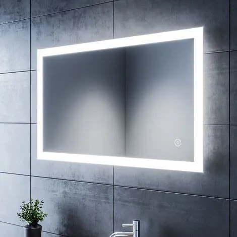 DAZZLIZE MIRROR led Wall Mirror with Three Colour-Setting Light Touch Sensor and Modern and Stylish Wall Mirror for Bedroom, Bathroom, and Makeup Area and Size -(24x30)-inch-W10.