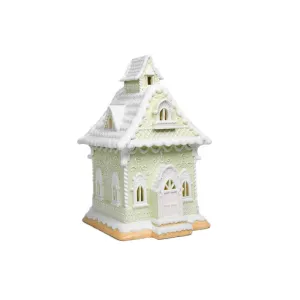 December Diamonds LED Green House Figurine.