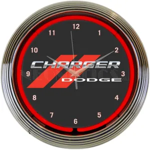 Dodge Charger Neon Clock