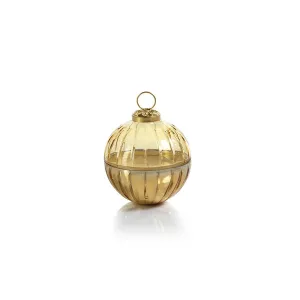 Etched Glass Ornament-Gold/Gold