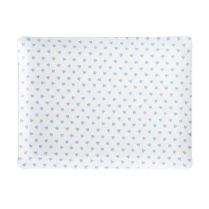 Fabric Tray Medium Heart Blue