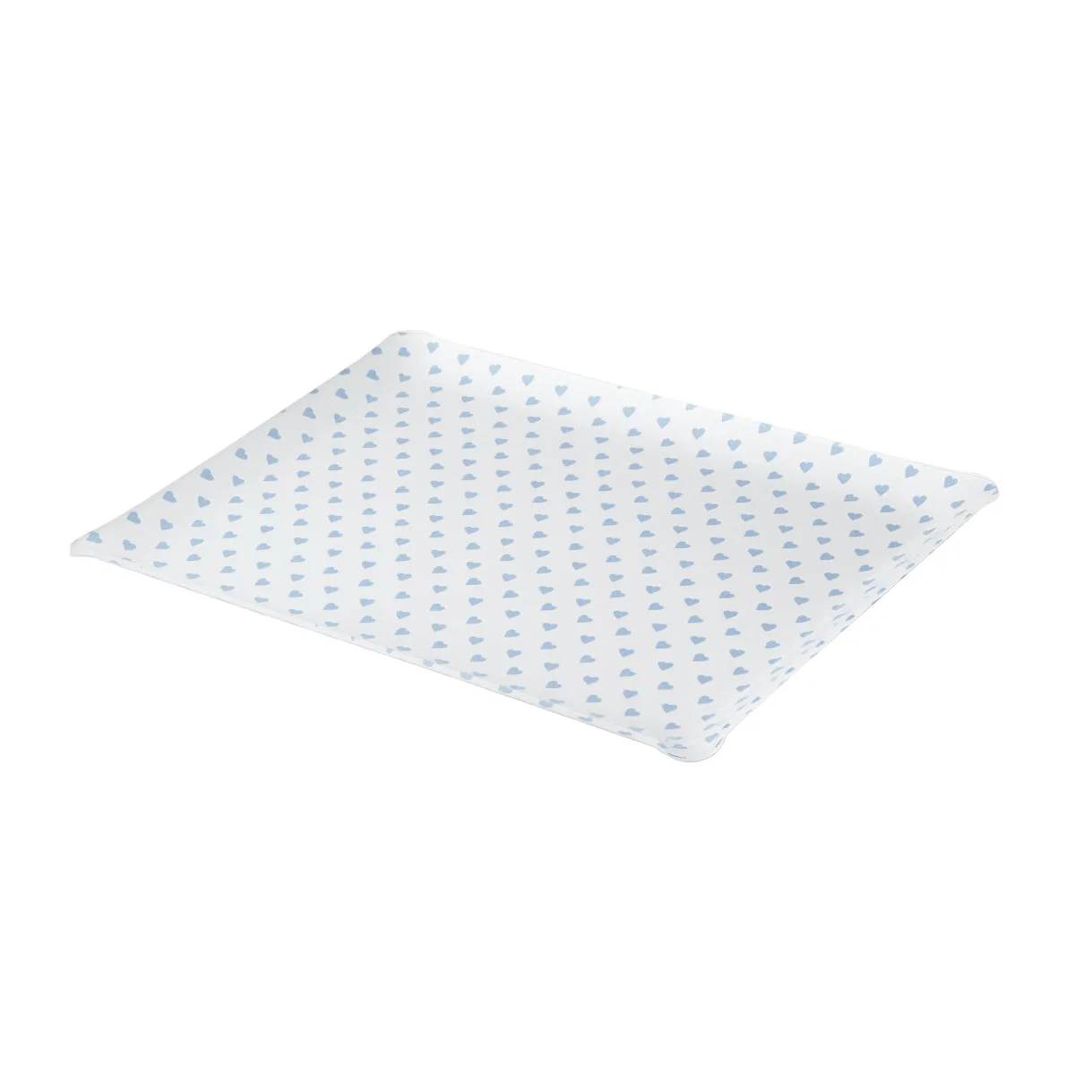 Fabric Tray Medium Heart Blue