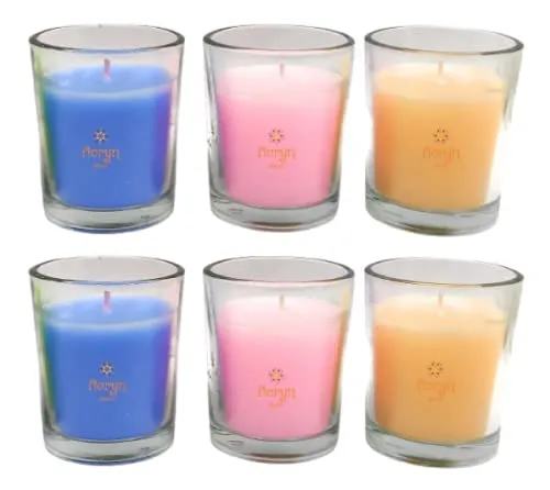 Floish Decor Premium Scented Votive Glass Candles | Scented Candles for Home Decor | Scented Candles for Gift | 10 Hours Burn Time (Mix, Pack of 12)