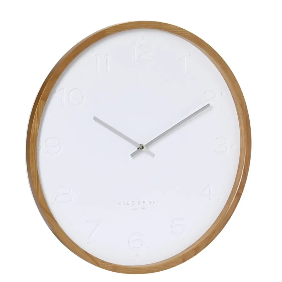 Freya Silent Wall Clock | White