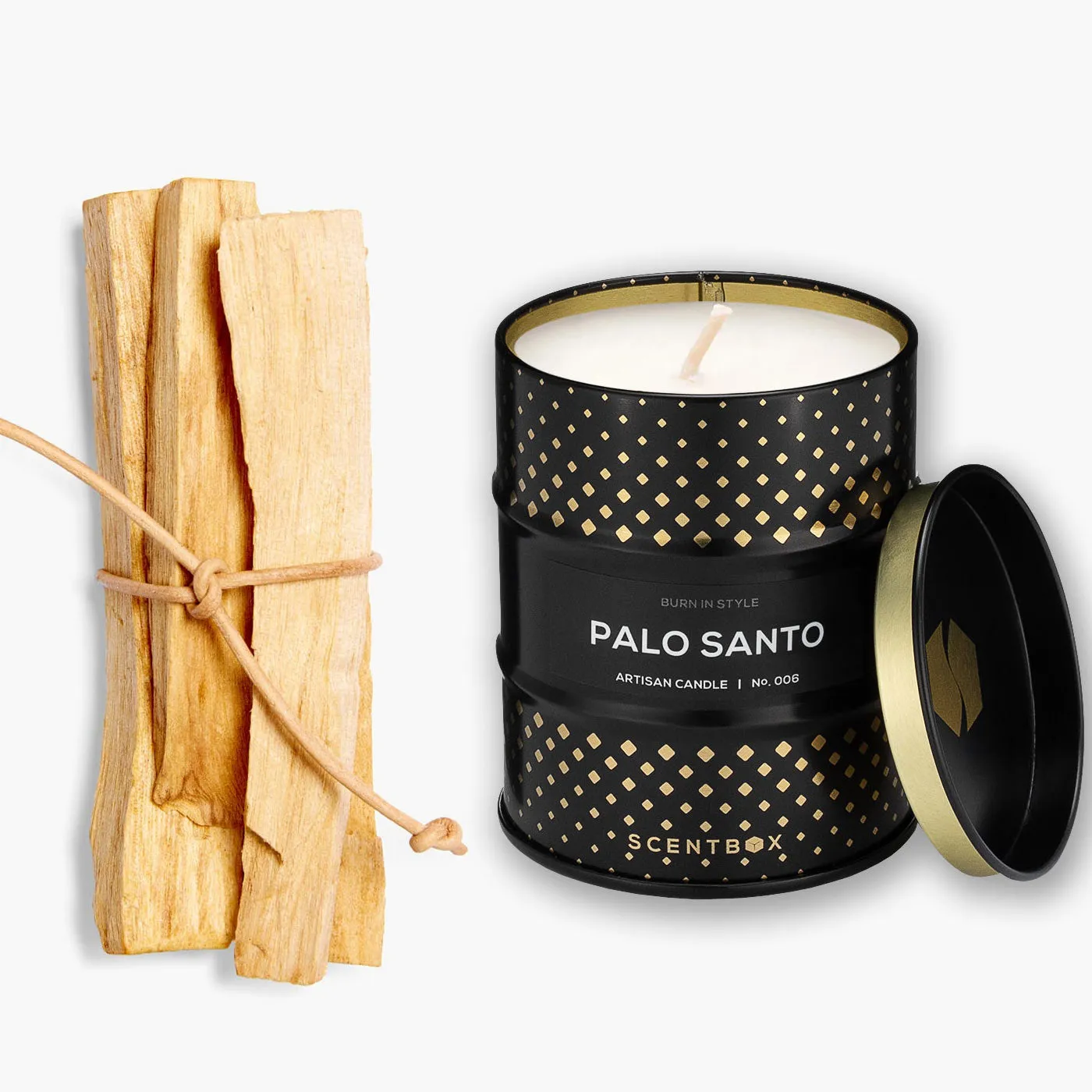 Gold Diamond Candle - Palo Santo