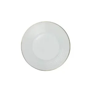 Golden Opal Harena Plain White Soup Serving Plate (Set of 6)