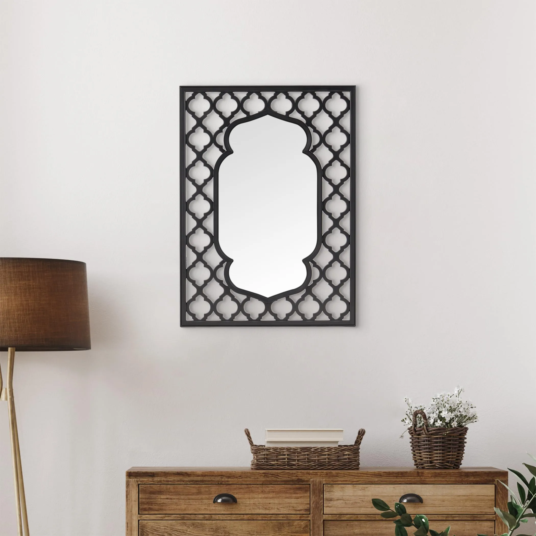 Home Centre SS24 Rectangular Mirror with Side ART-1A-65X48CM-BLK