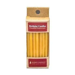 Honey Candles Beeswax Birthday Candles - Natural 20pk