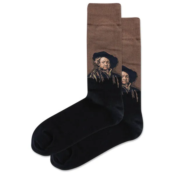 HOTSOX Men's Rembrandt Self Portrait Crew Socks