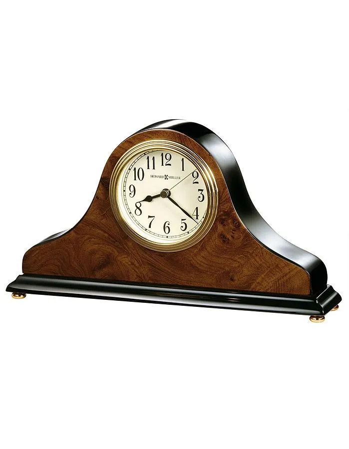 Howard Miller Baxter Tambour Style Clock - Wood Burl Pattern - Walnut Finish