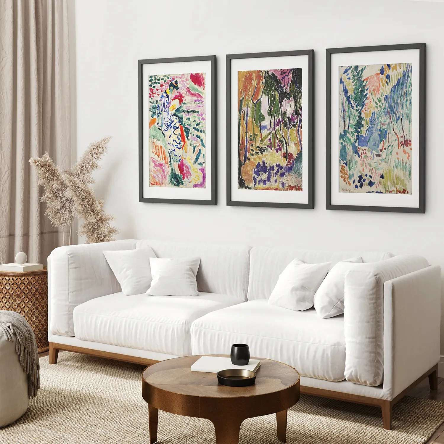 Japanese Garden Set of 3 Posters. Abstract Eclectic Art