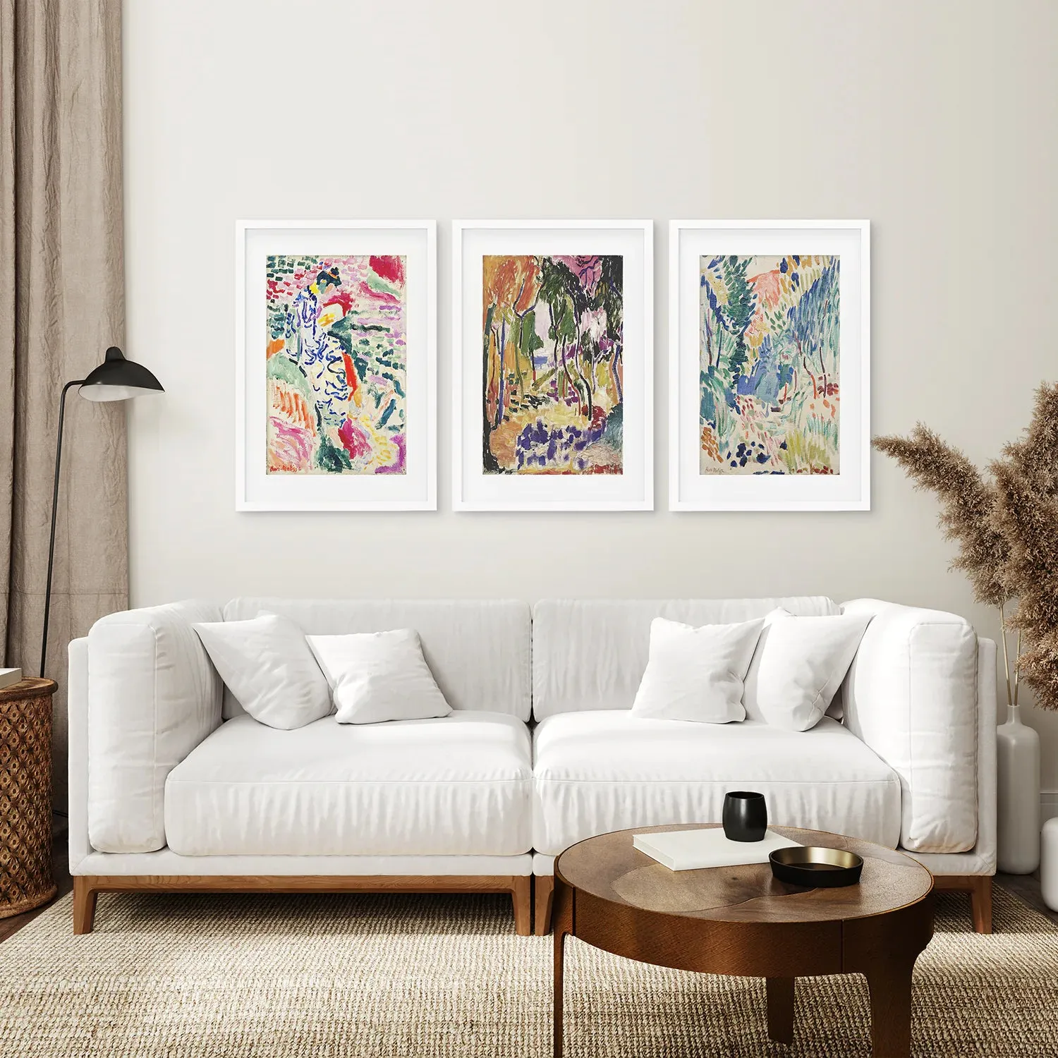 Japanese Garden Set of 3 Posters. Abstract Eclectic Art