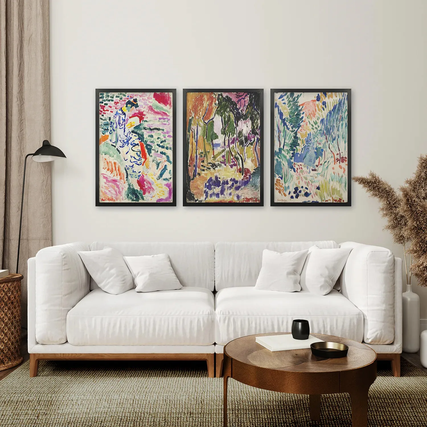 Japanese Garden Set of 3 Posters. Abstract Eclectic Art