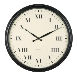 Karlsson Old Times Black Roman Numerals 56.5cm Wall Clock