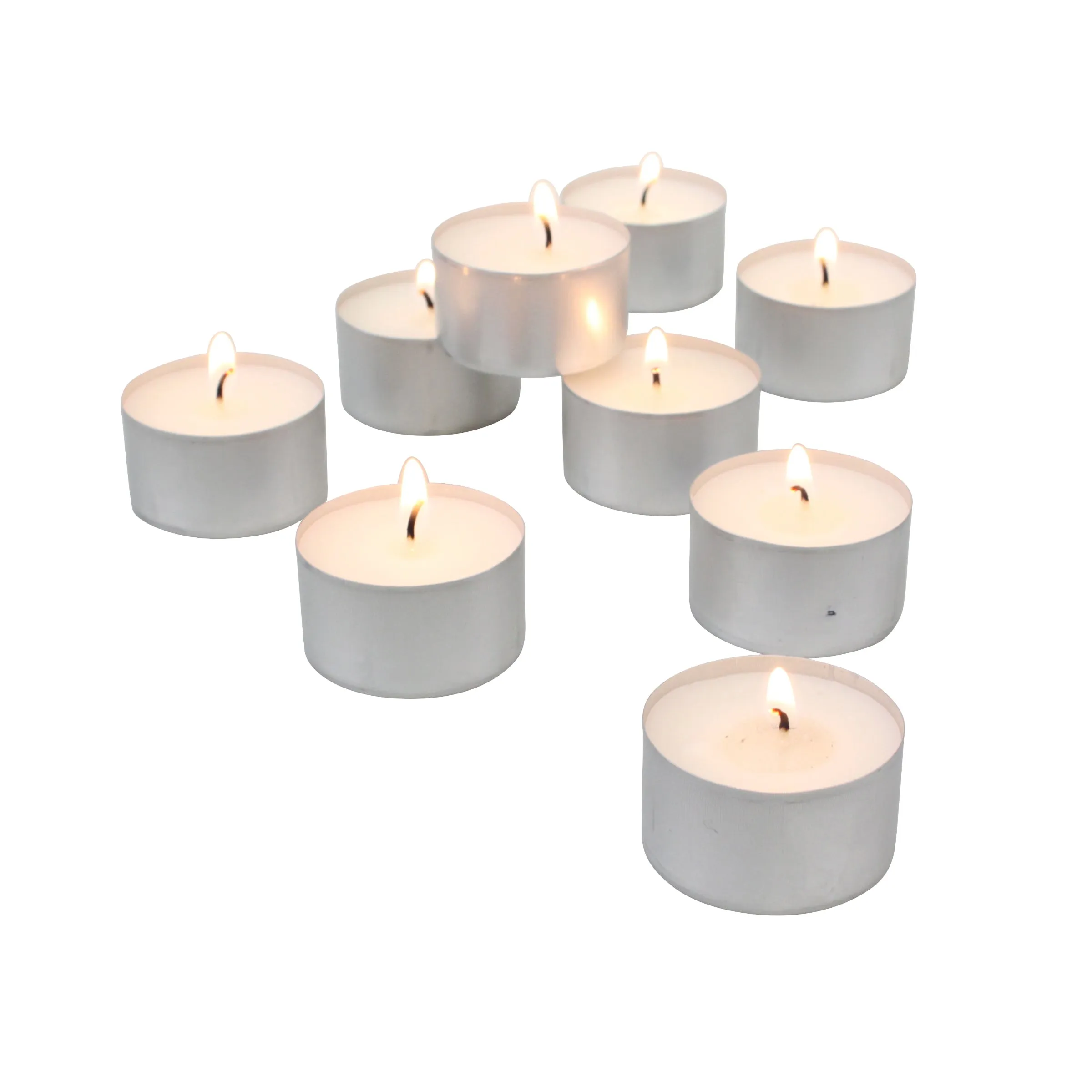 Long Burning Tealight Candles, 6 to 7 Hour Extended Burn Time, White, Unscented, Bulk 300-Pack (WS)