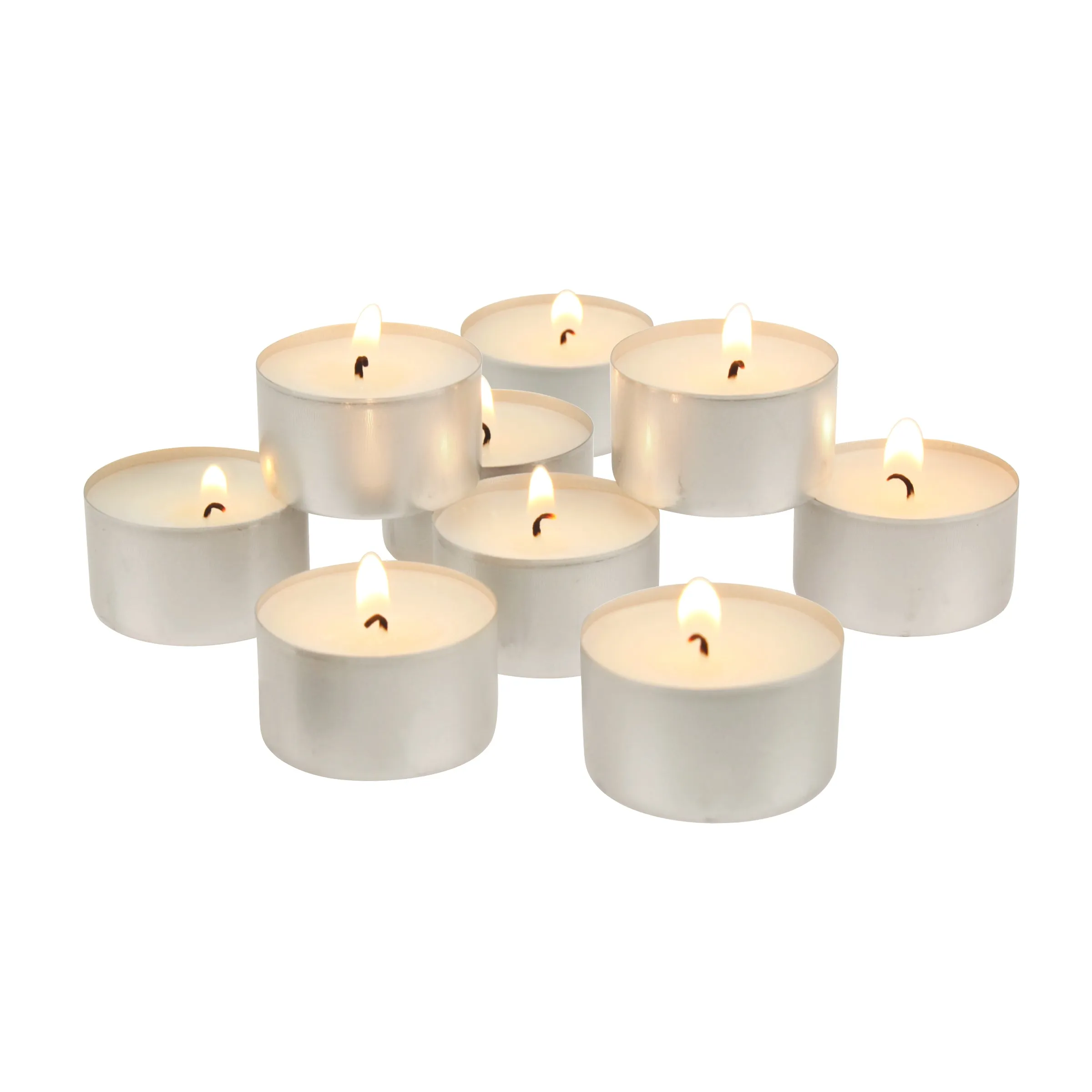 Long Burning Tealight Candles, 6 to 7 Hour Extended Burn Time, White, Unscented, Bulk 300-Pack (WS)